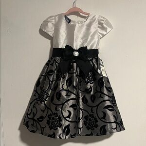 Elegant Black and White Kids Dress